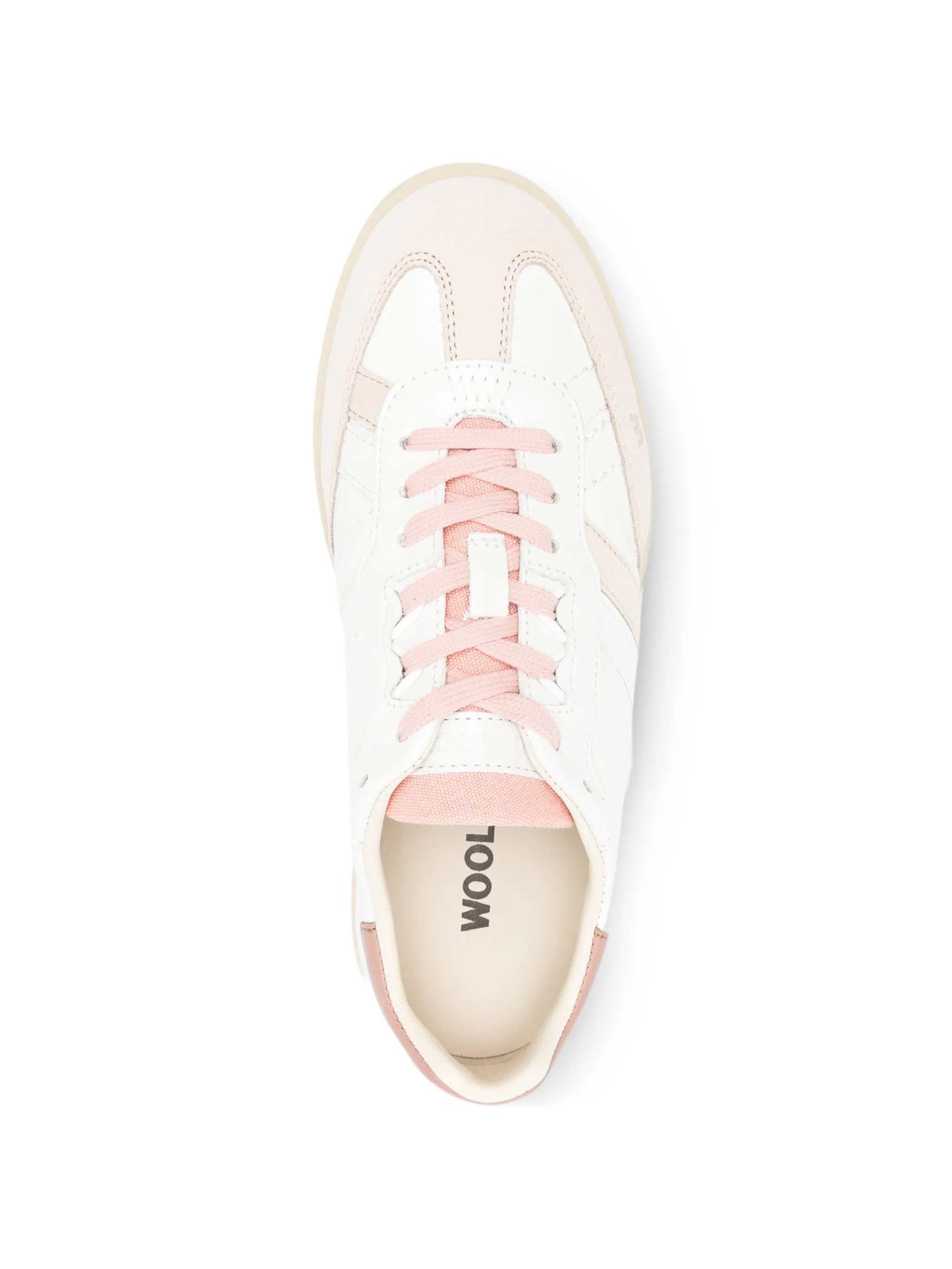 White Double U.T Cracked Calf Sneakers