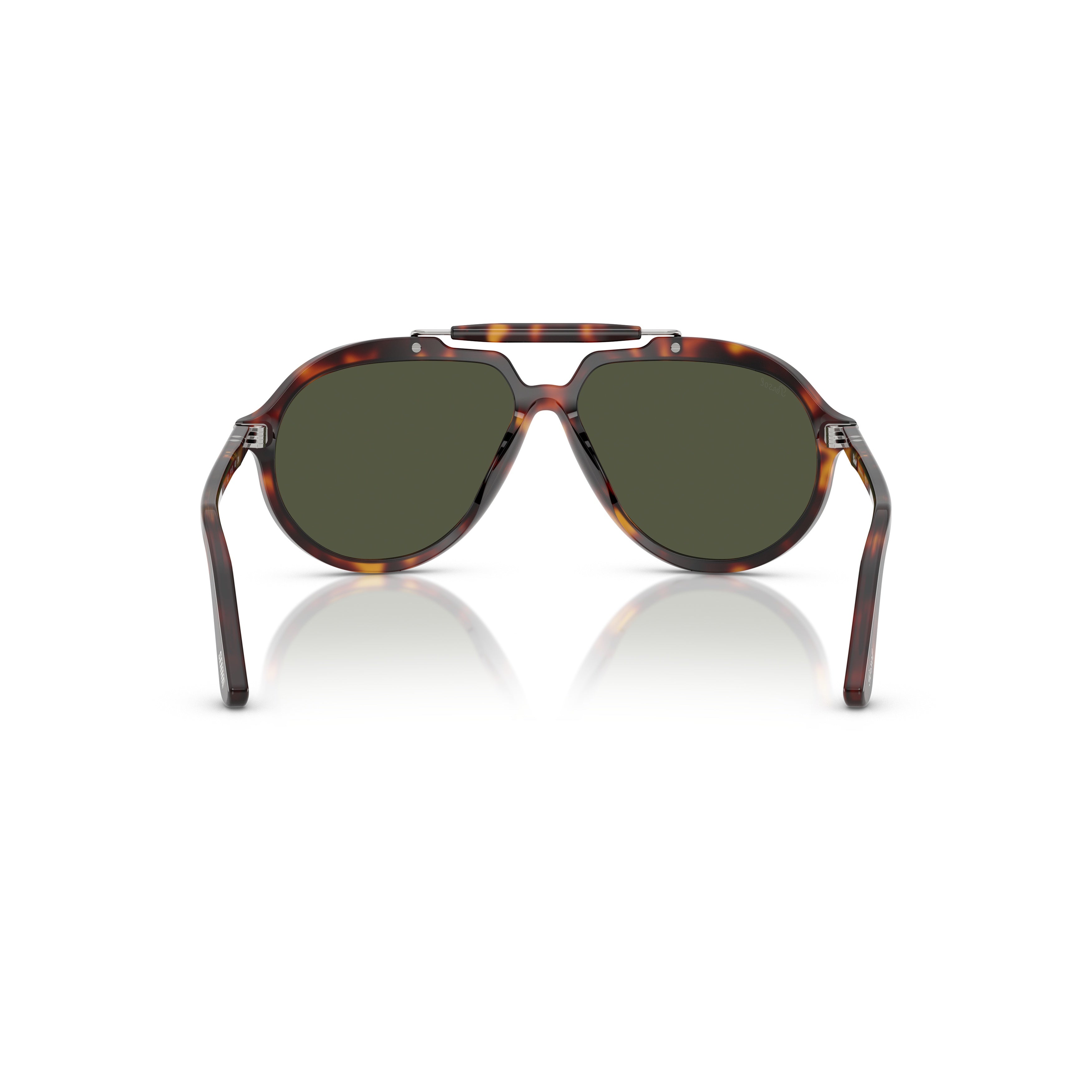 0po0202s Tortoiseshell Aviator Sunglasses with Double Bridge
