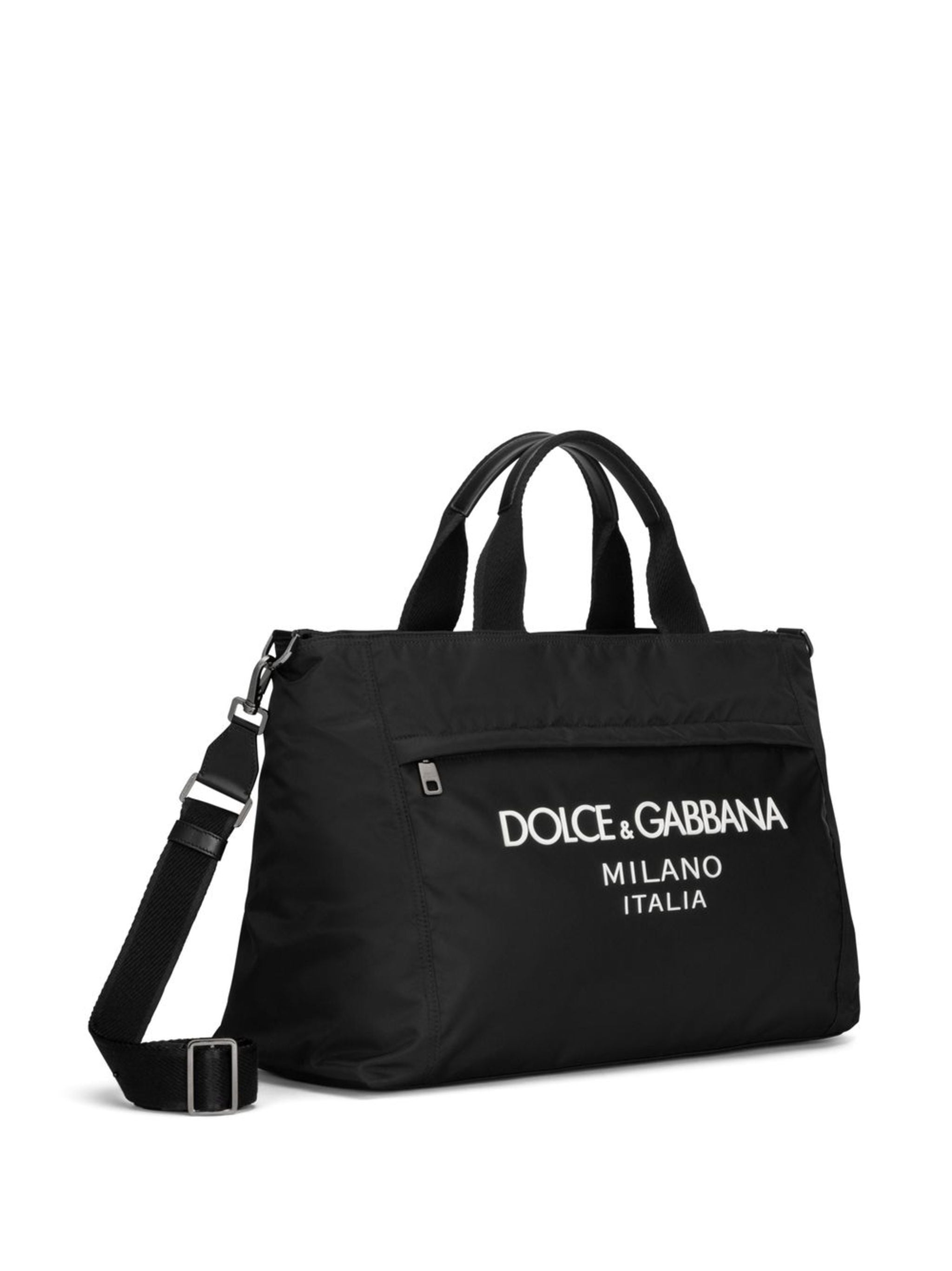 Black Shopping Nylon Duffle Bag