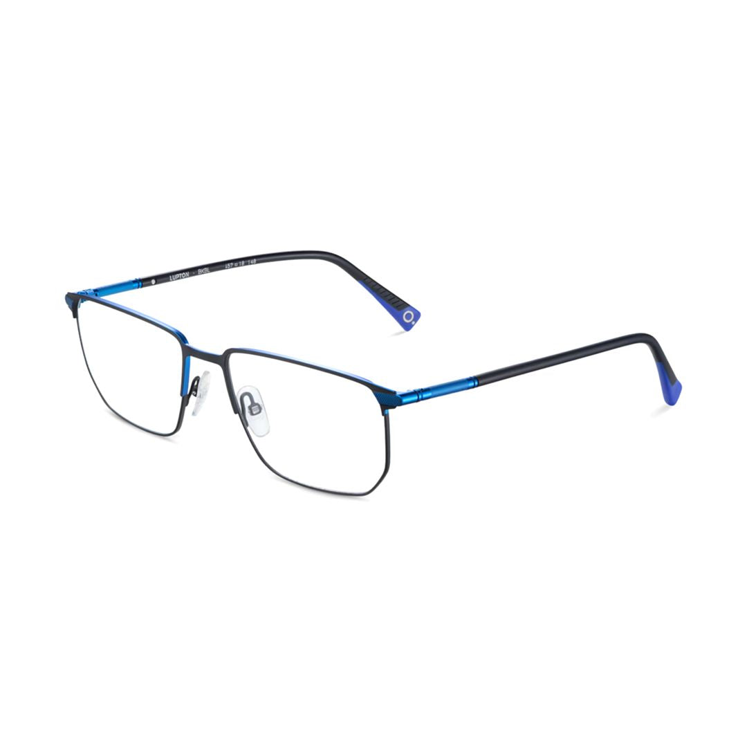 Lupton Metal Frame Rectangular Sunglasses with Blue Accents