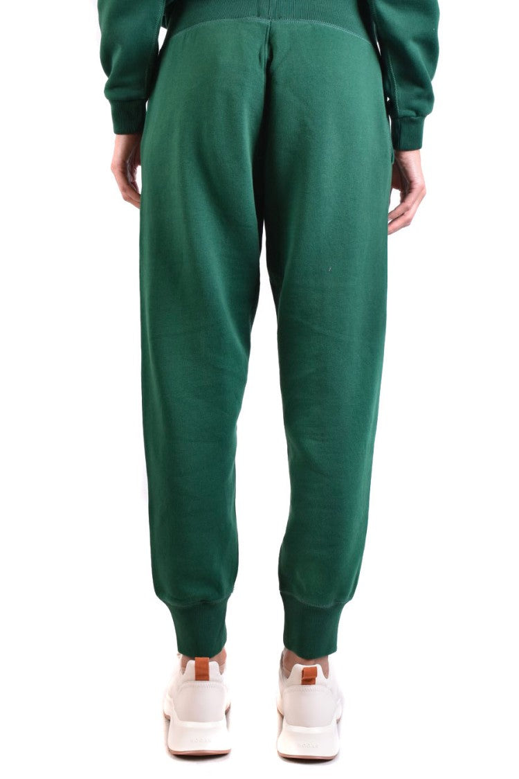 Green Track Pants With Relaxed Fit