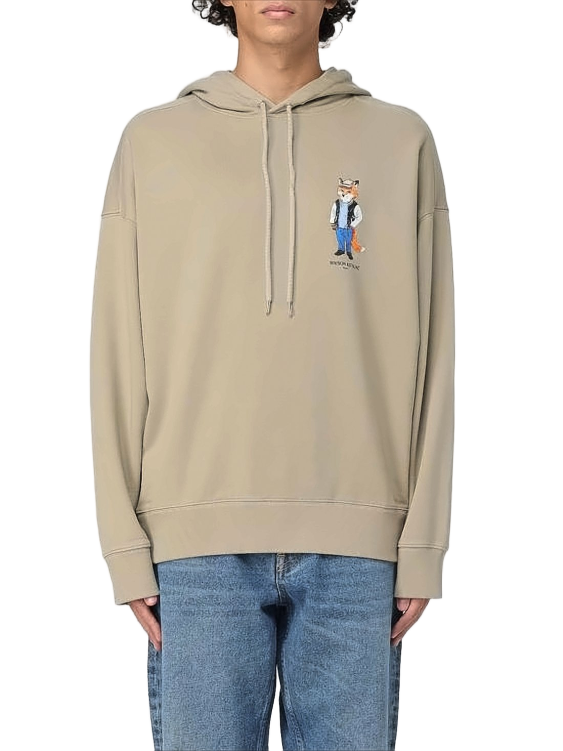 Oversized Hoodie with Playful Fox Graphic