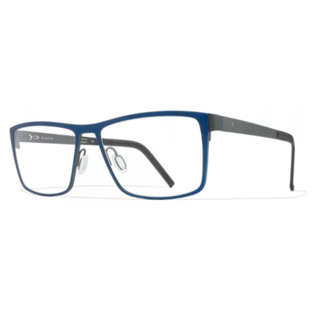 Bf865 Nashville Matte Blue Rectangular Frame Eyeglasses with Textured Temples