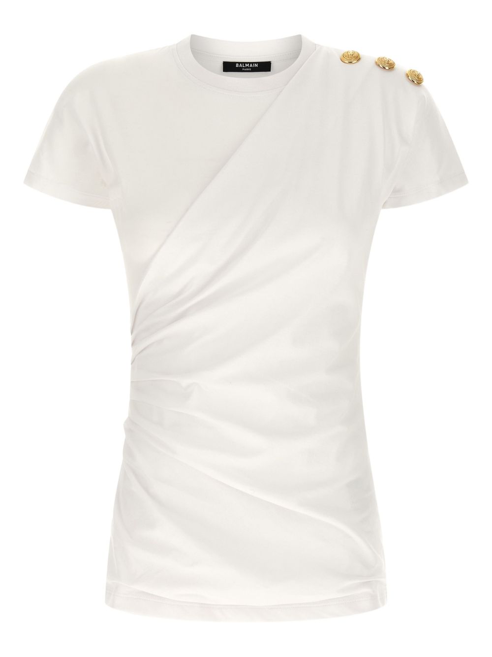Short-Sleeved Silk and Nylon Top
