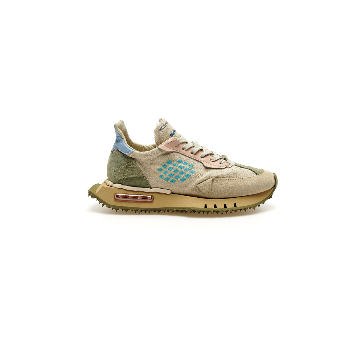 Space Race Canvas Leather Sneakers