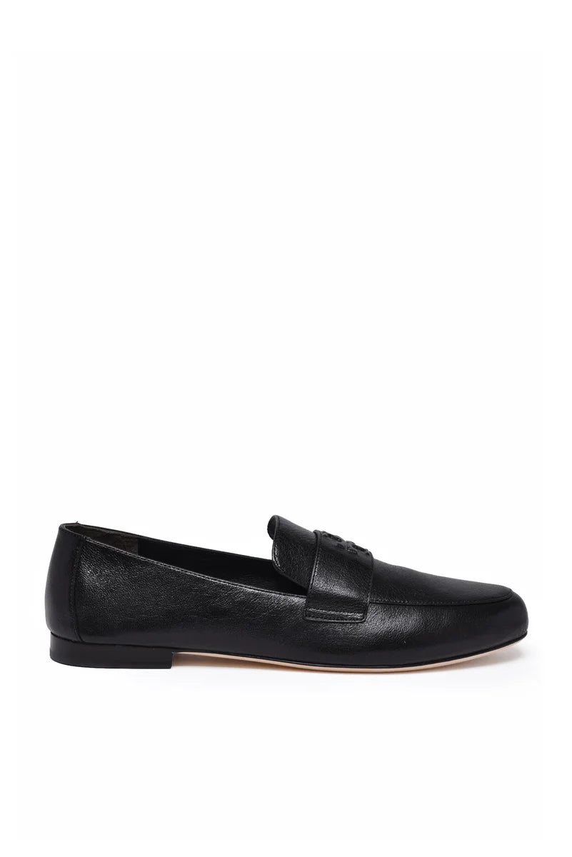 Black Leather Loafer with Refined Silhouette