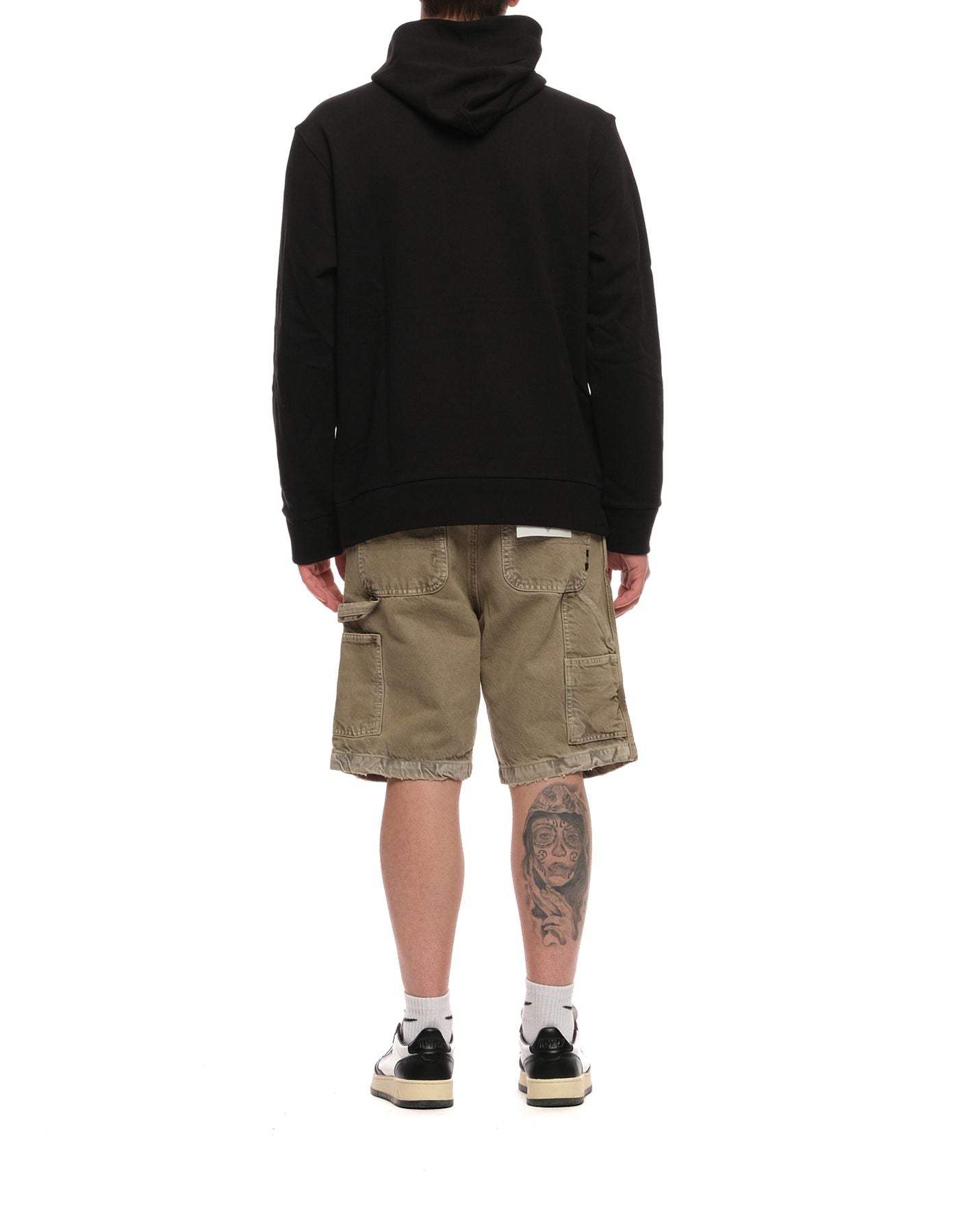 Casual Black Hoodie With Drawstring Hood