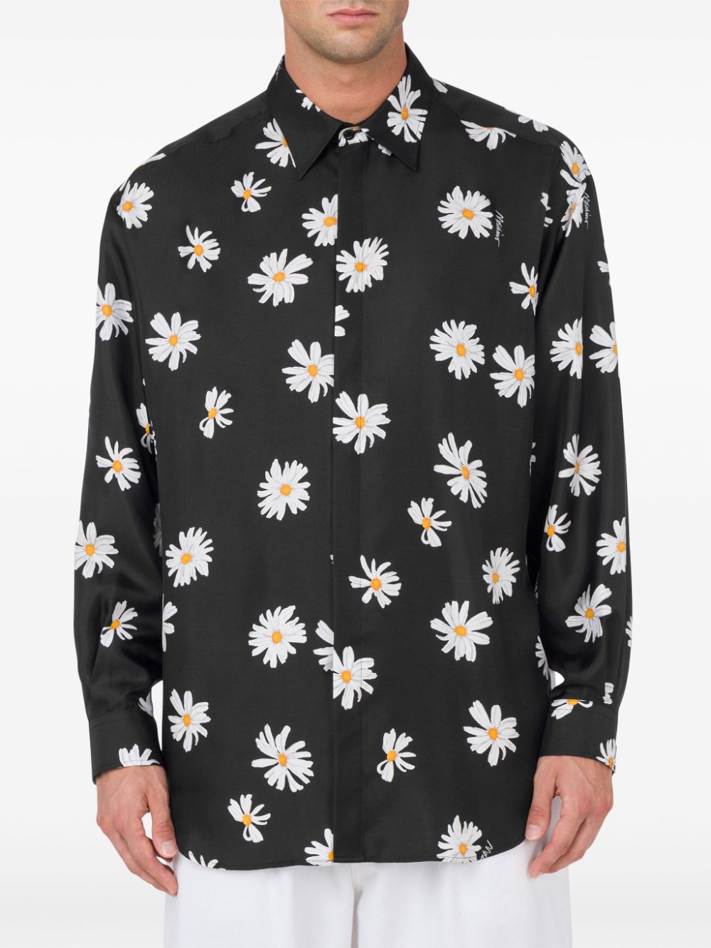 Silk Floral Print Shirt