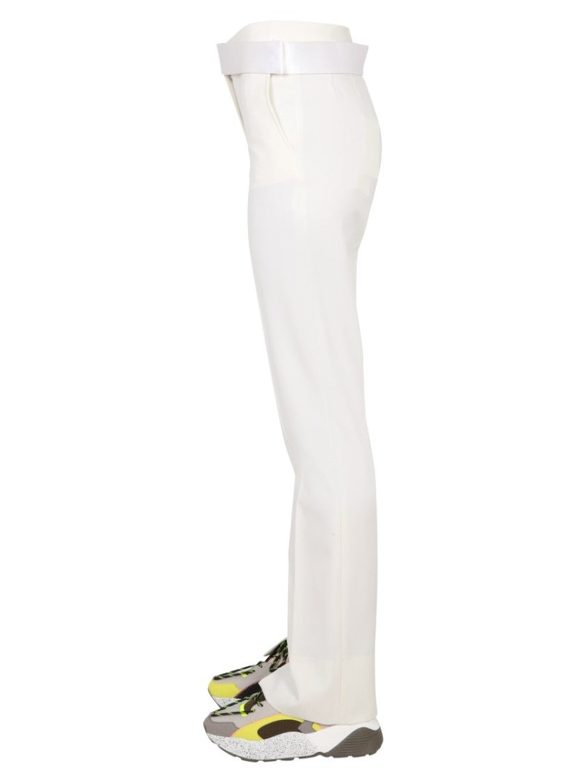Tailored Straight-Leg Pants With High Waist