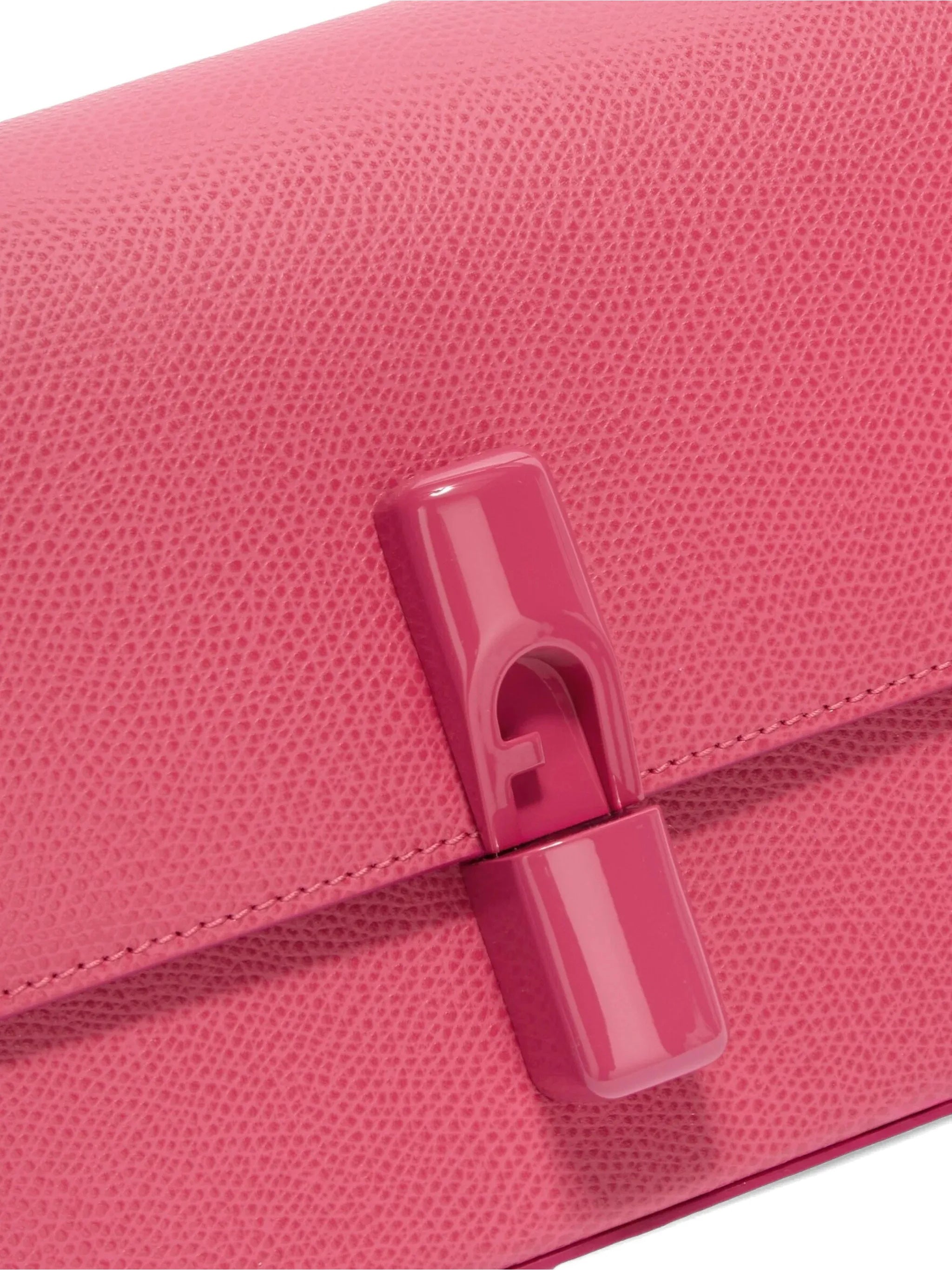 Iride S Textured Pink Leather Shoulder Bag