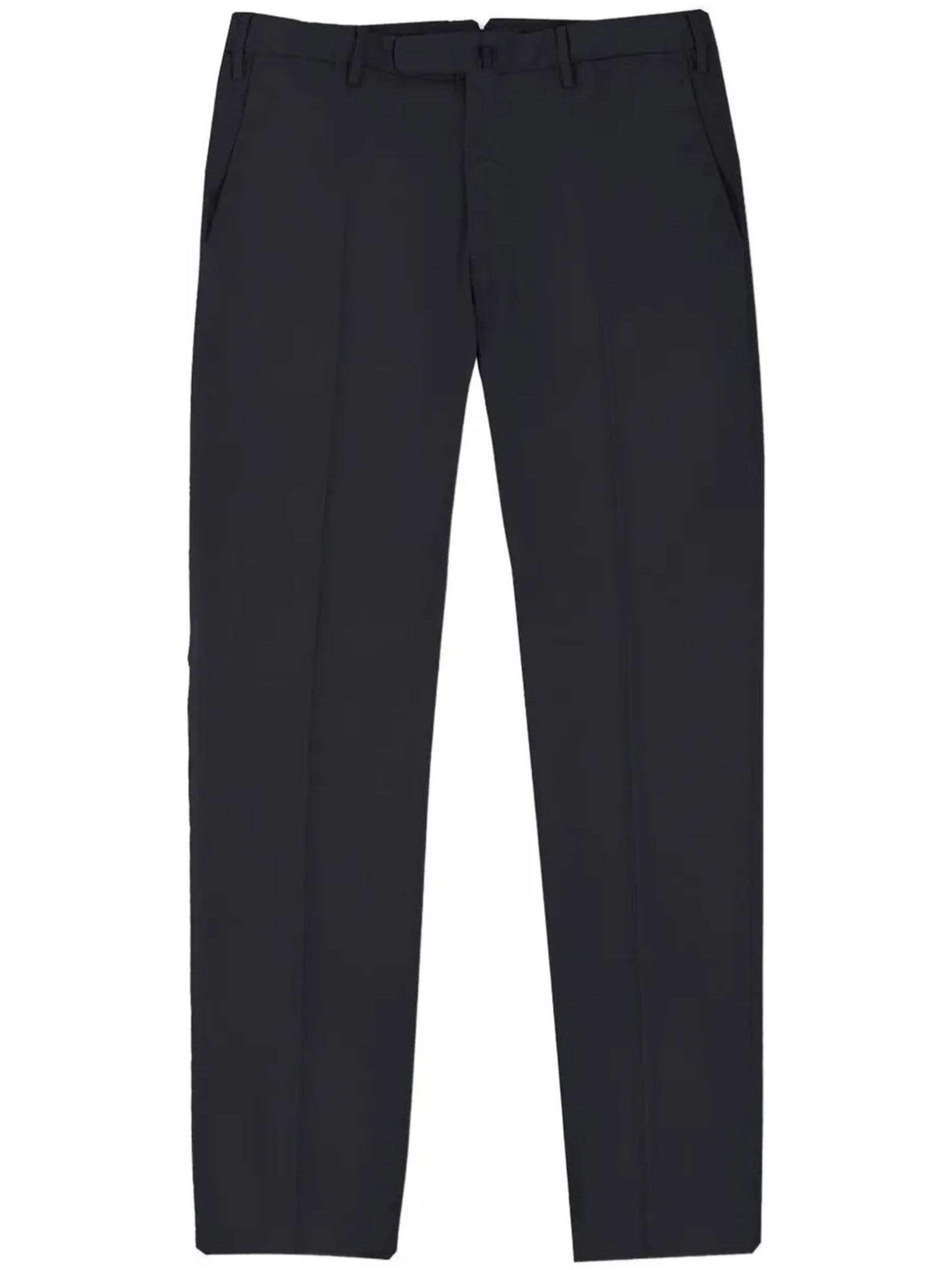 Neutral Slim Fit Tailored Cotton Pants