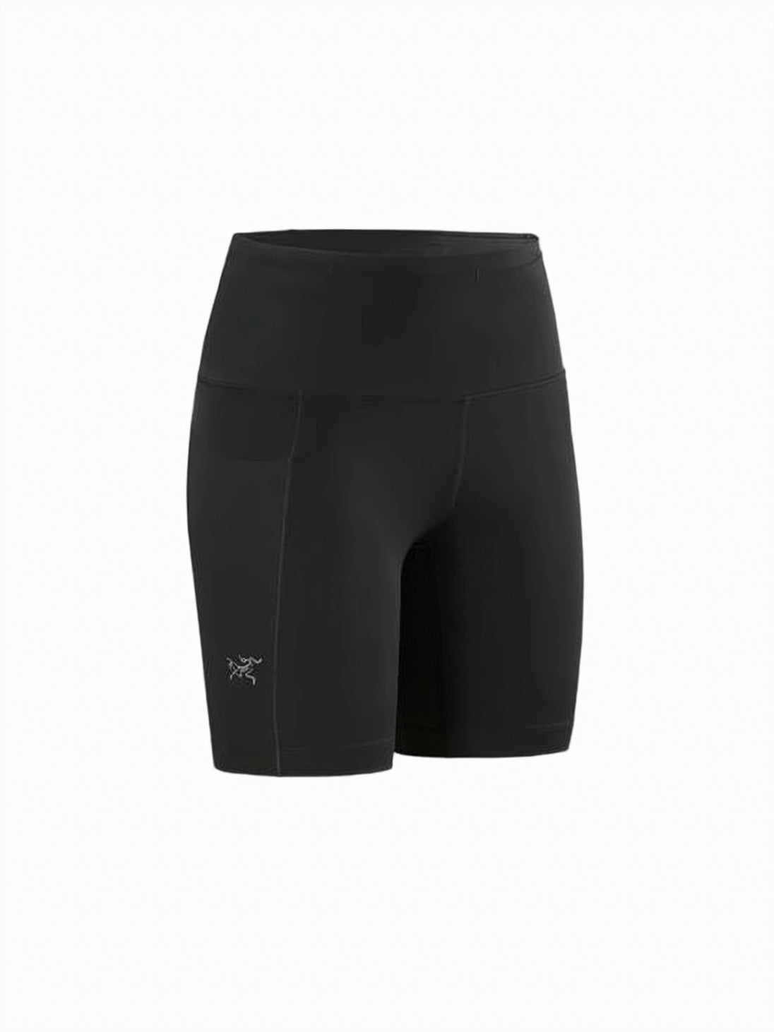 Fitted Stretch Shorts With High Waistband