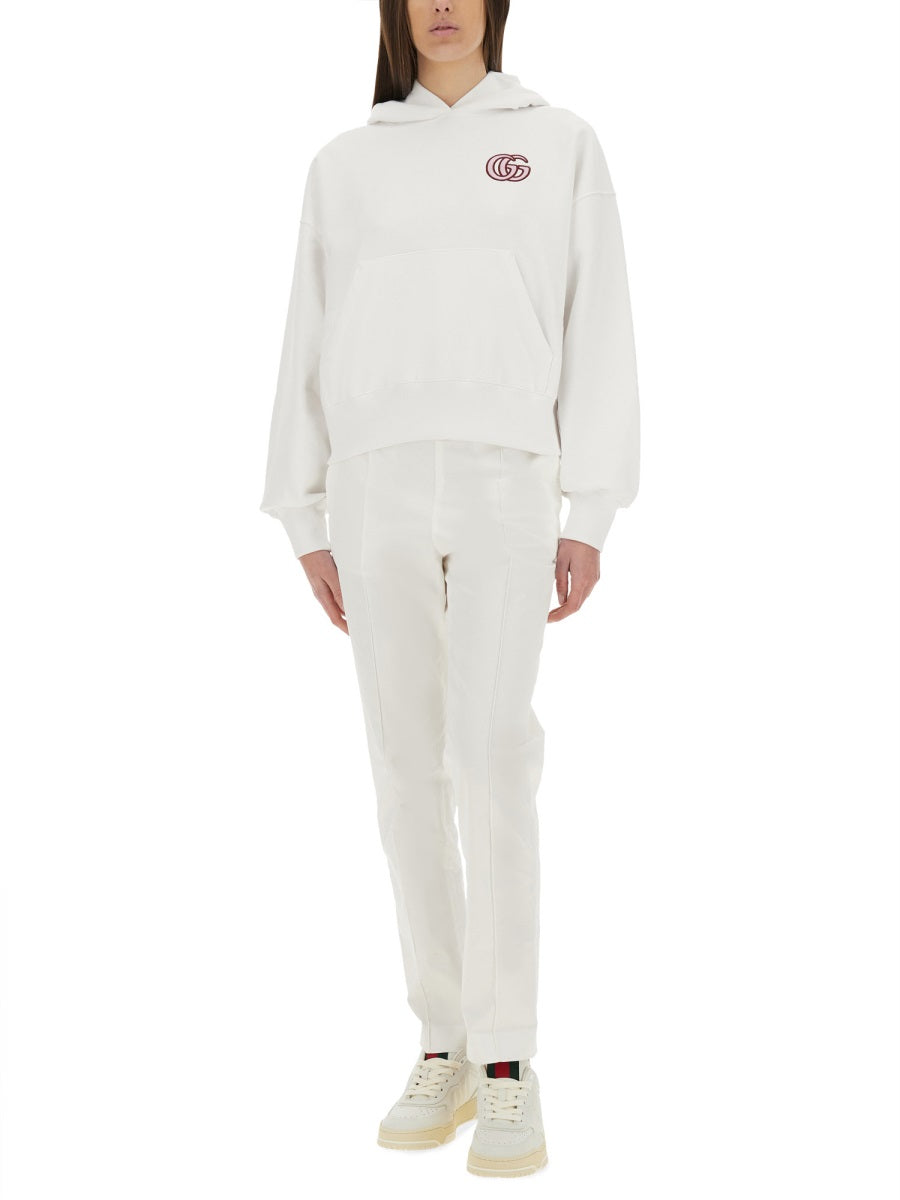 Regular Fit Cotton Sweatshirt with Intricate Embroidery