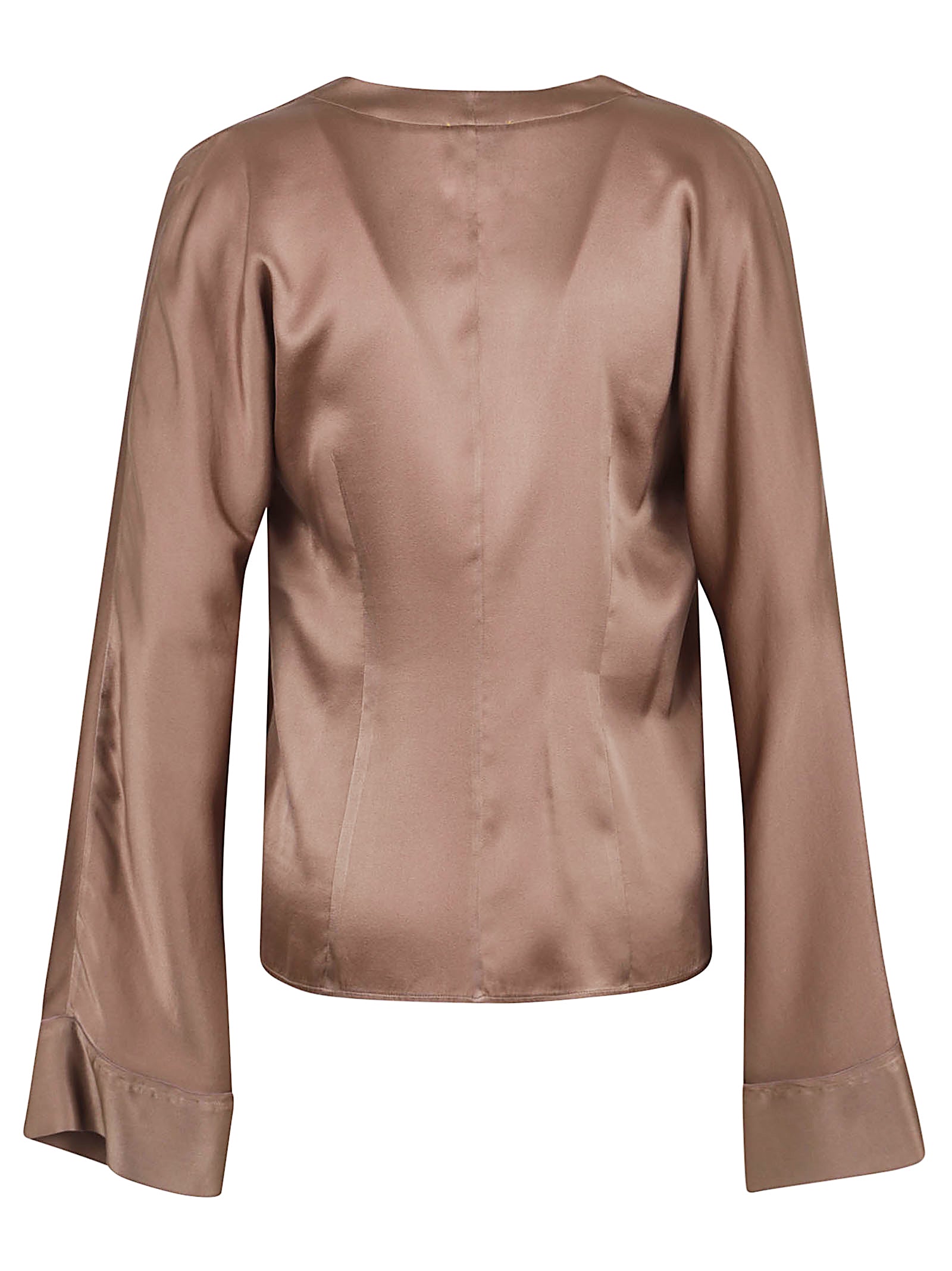 Silk Shirt With Delicate Tassel Ties