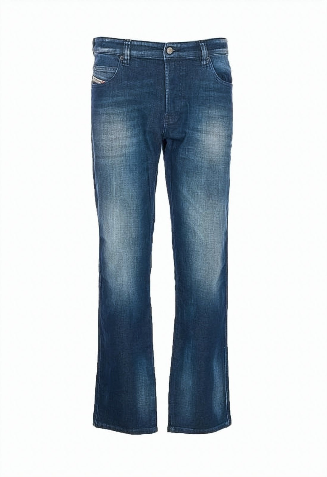 Straight Leg Denim Pants with Classic Five-Pocket Design