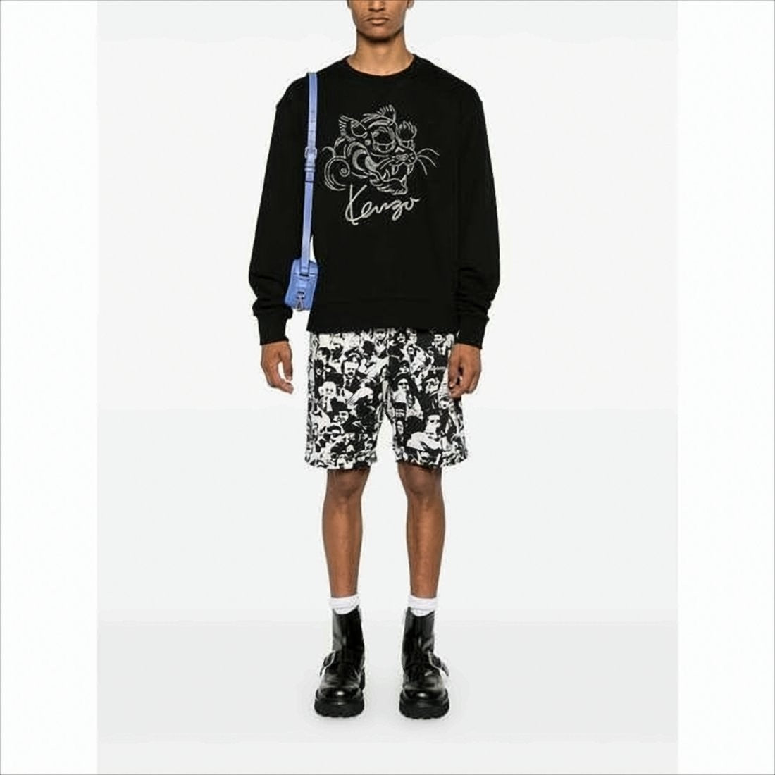 Bold Graphic Long-Sleeve Black Sweatshirt From Kenzo