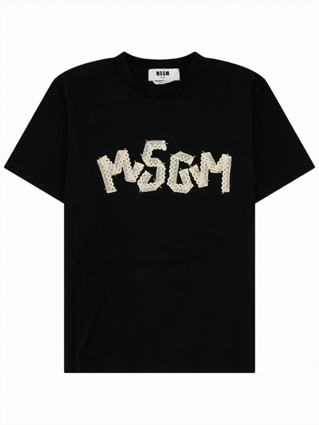 White Textured Logo Soft Cotton T-Shirt