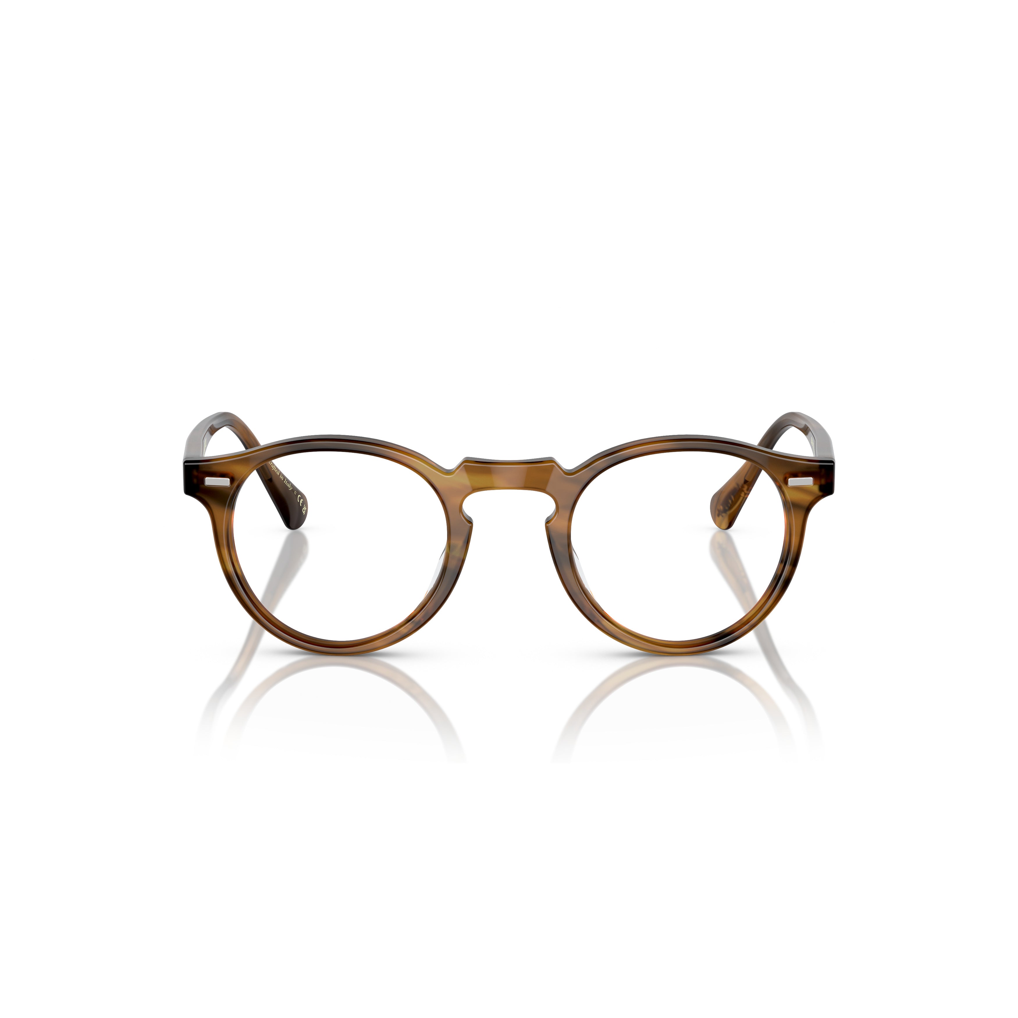 0ov5186 Classic Round Acetate Eyeglasses with Tortoiseshell Pattern
