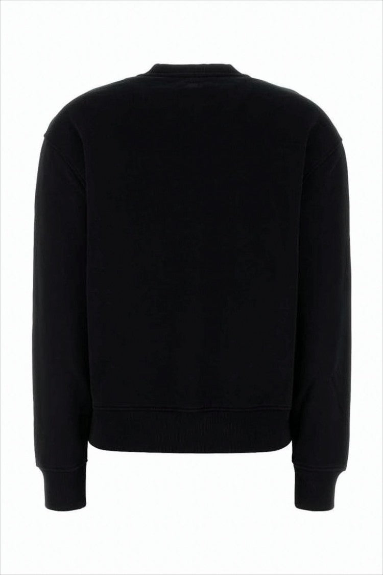 Cropped Long-Sleeve Sweatshirt with Embroidered Logo