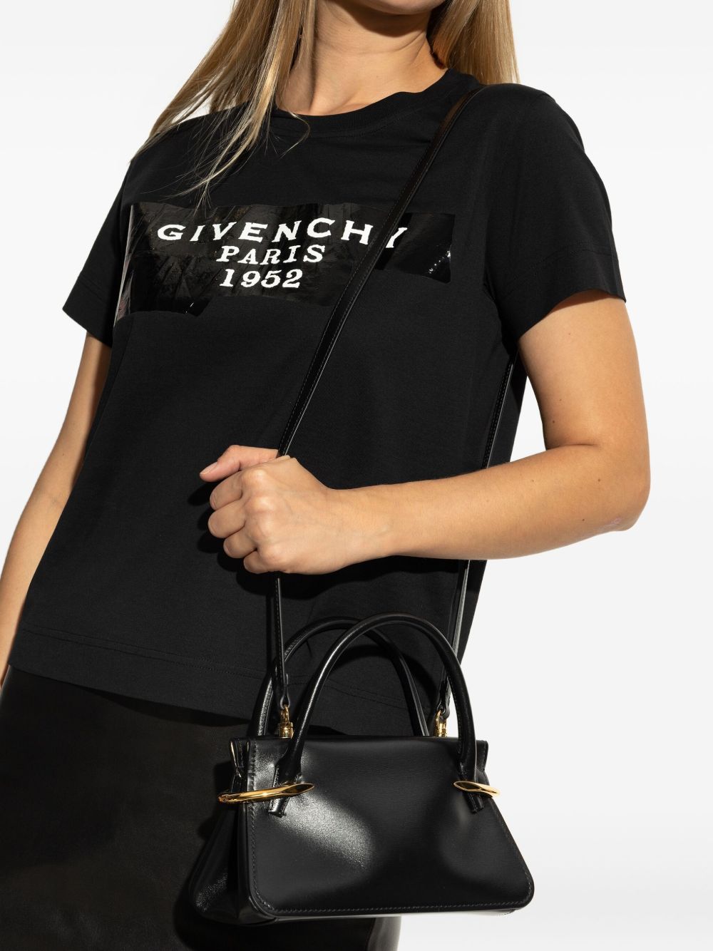 Structured Handbag with Trapezoidal Silhouette