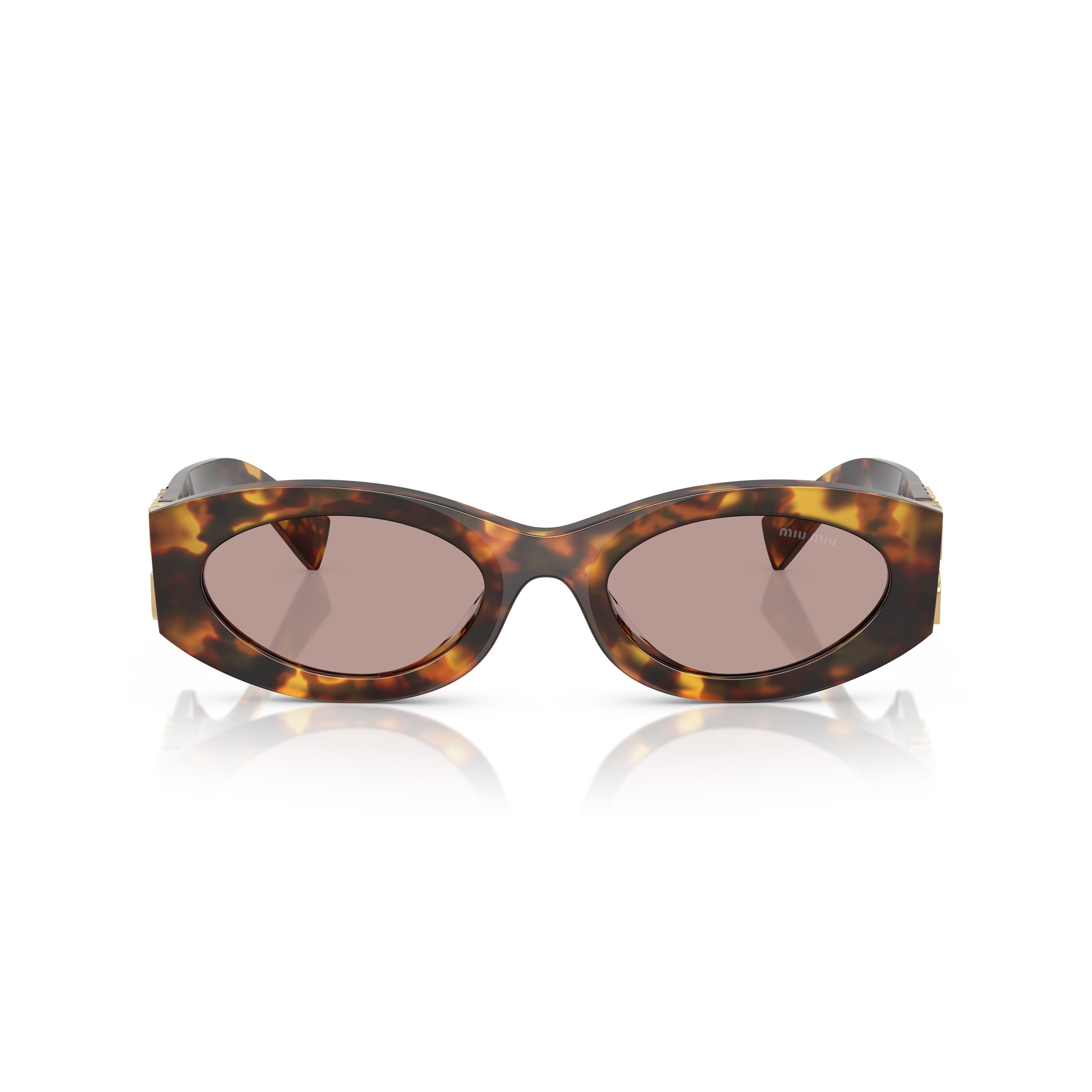 0mu 11ws Tortoiseshell Oval Sunglasses