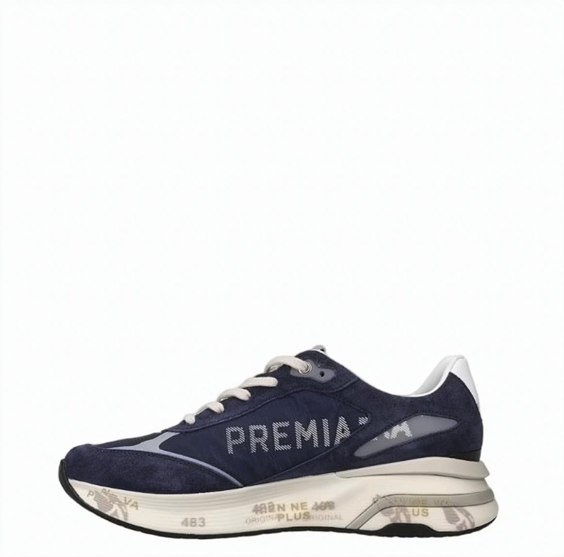 Blue Moerun Lace Up Sneakers