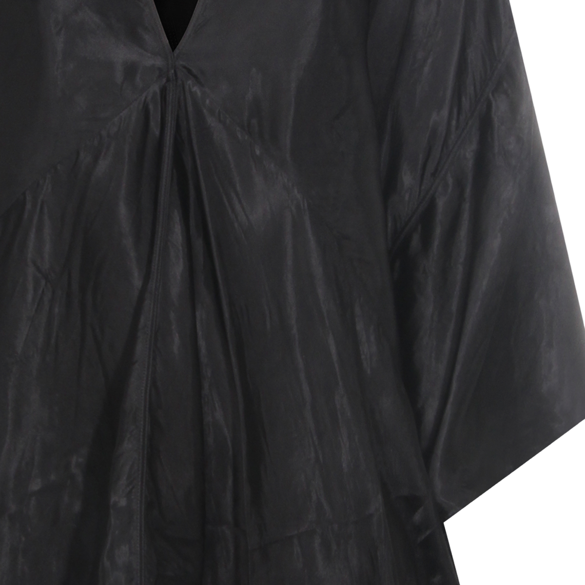 Loose-Fit Midi Dress with Deep V-Neckline