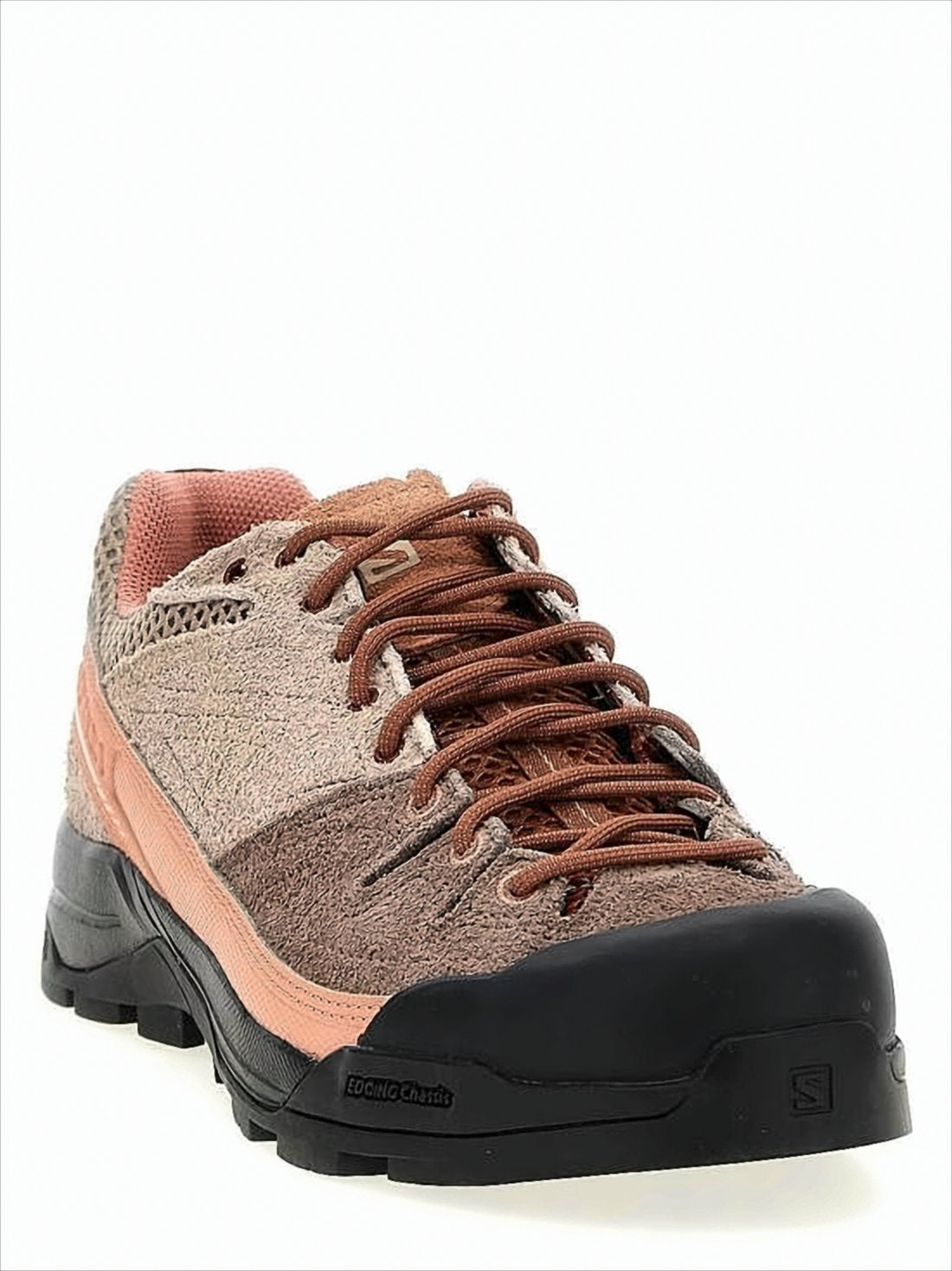 Layered Suede and Canvas Sneakers