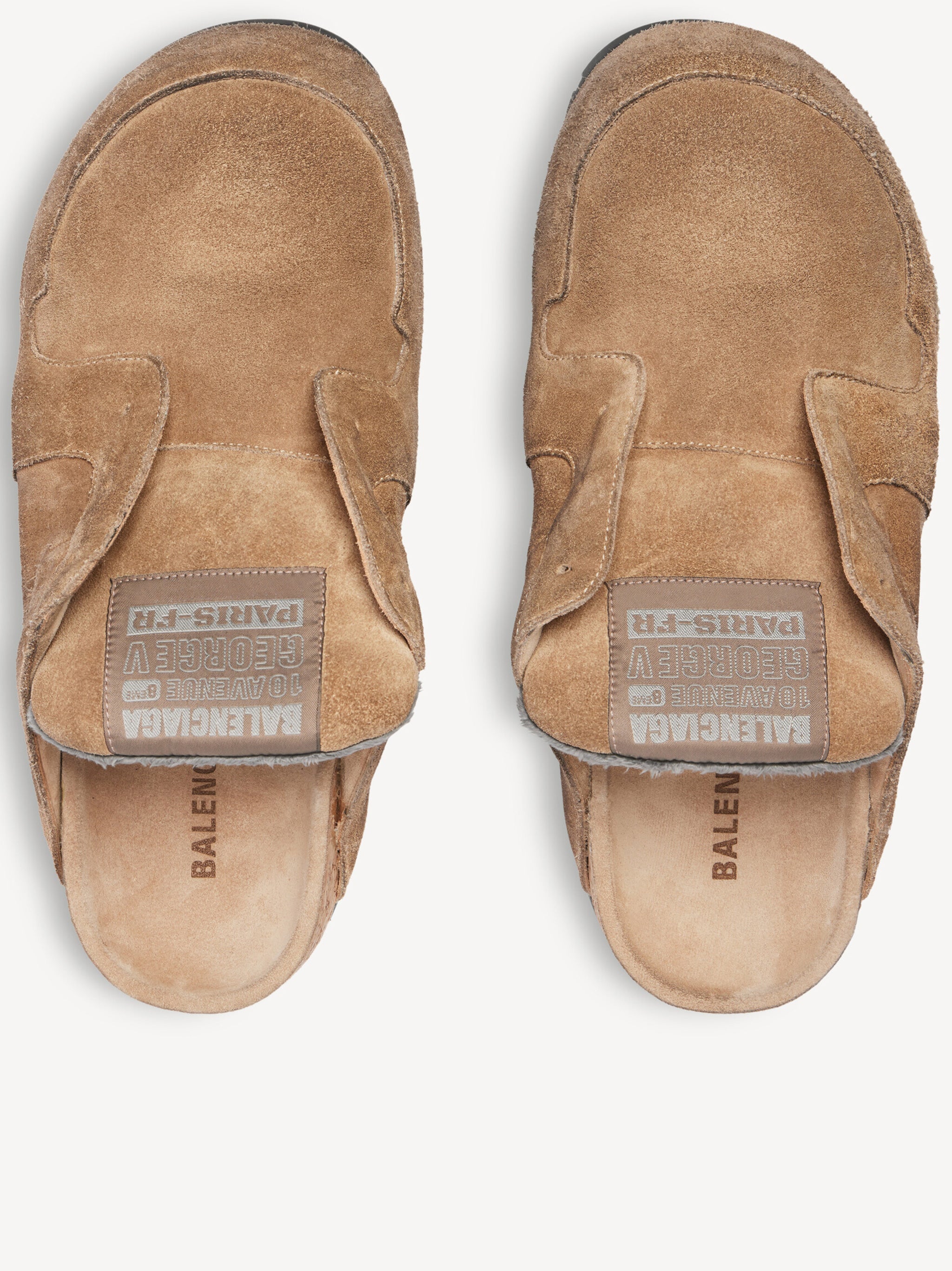 Tan Dumbo Mule Suede Cork Mules