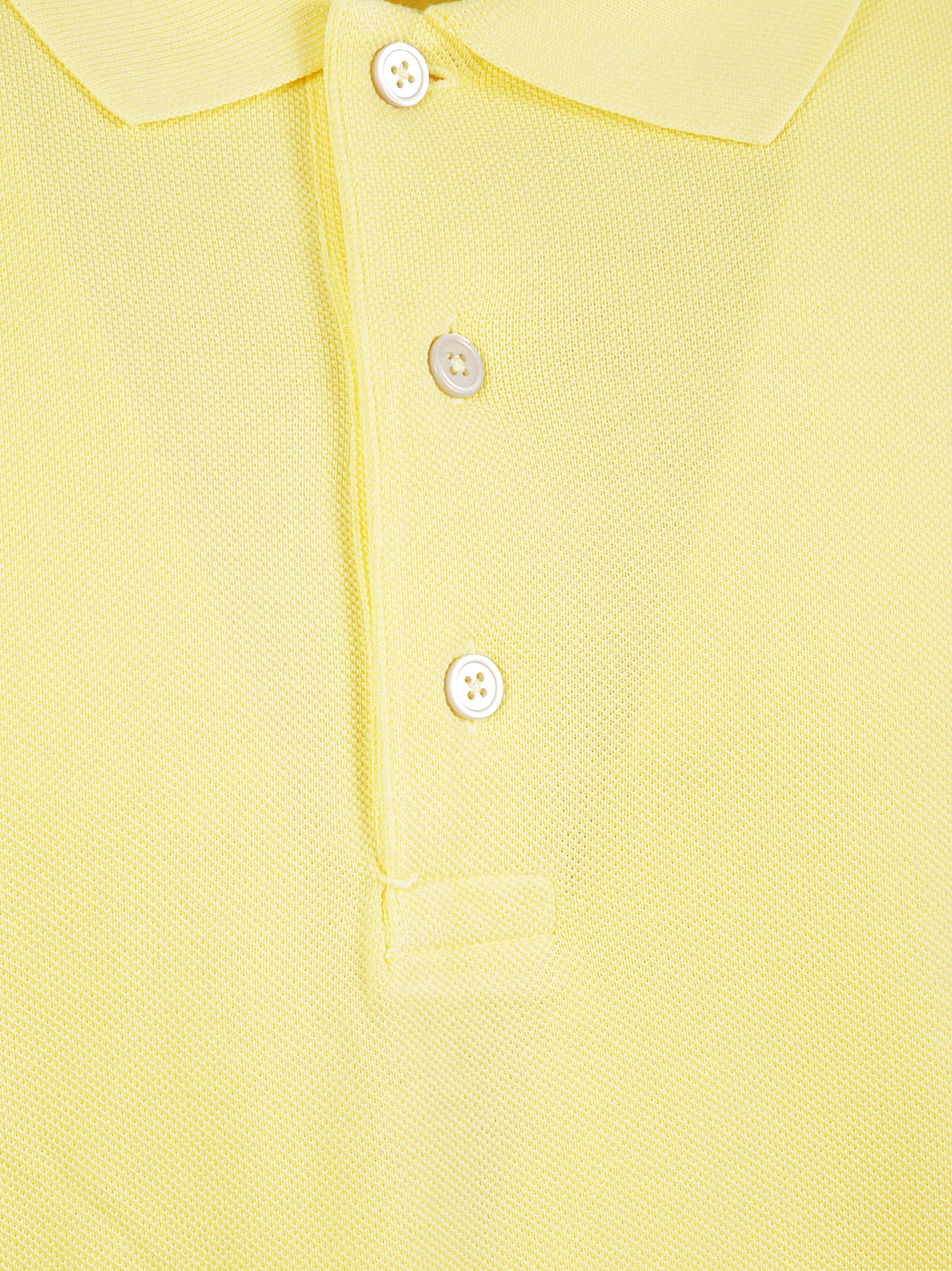 Short-Sleeved Polo Shirt with Textured Fabric