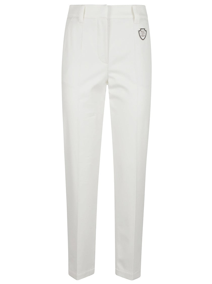 Tailored Beige Trousers With Minimalist Design