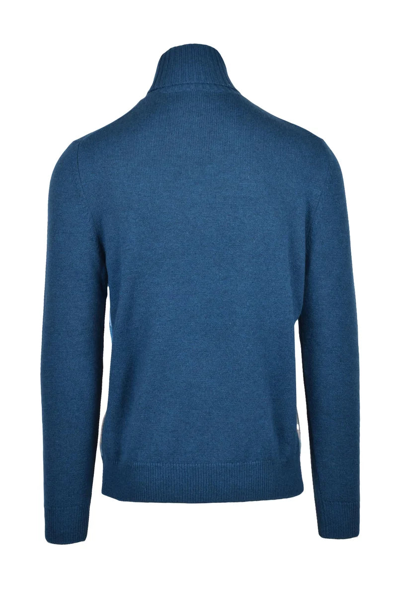 Cashmere Turtleneck Pullover - Petrol/Turquoise