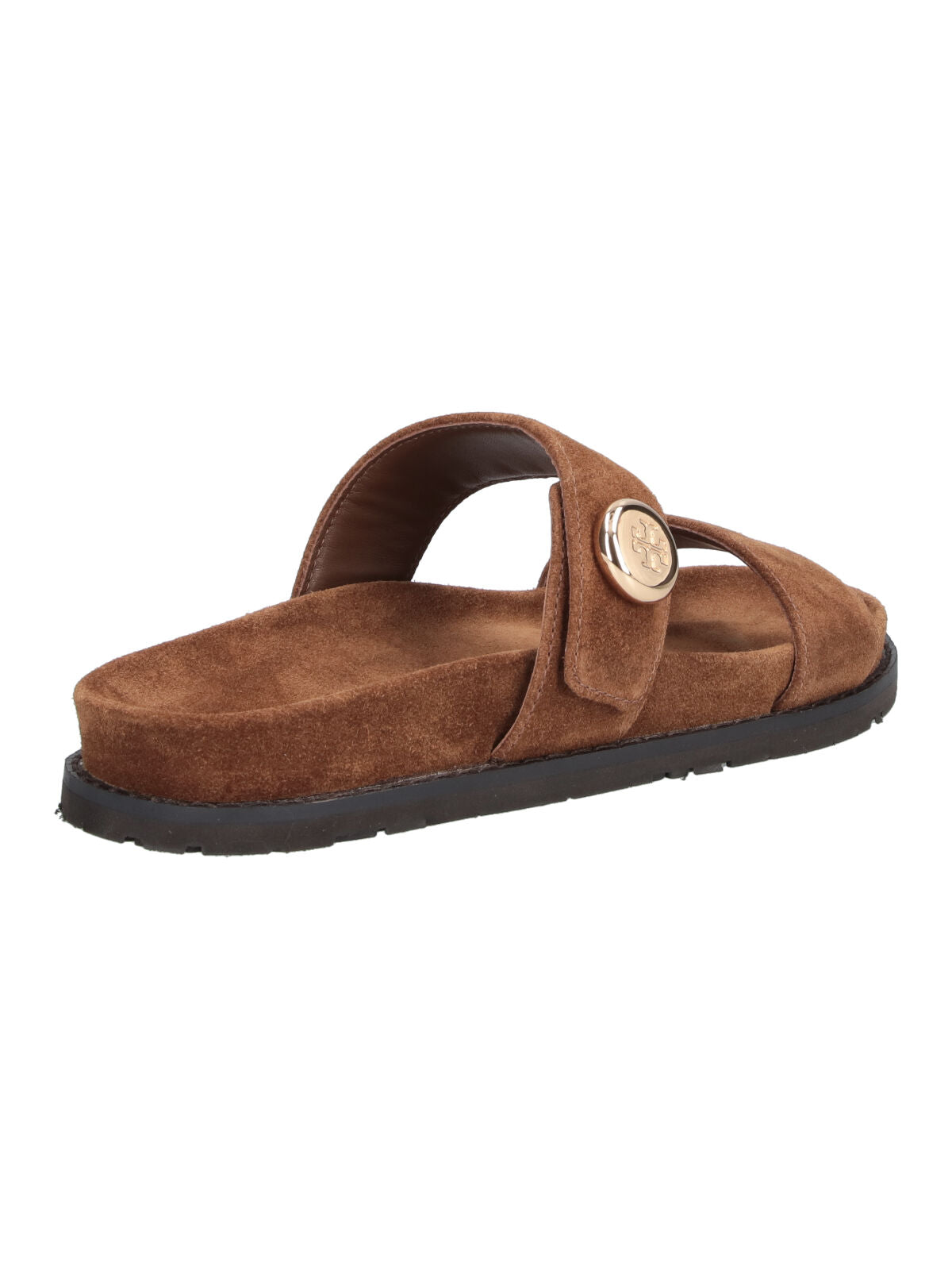 Brown Romy Suede Open-Toe Sandals