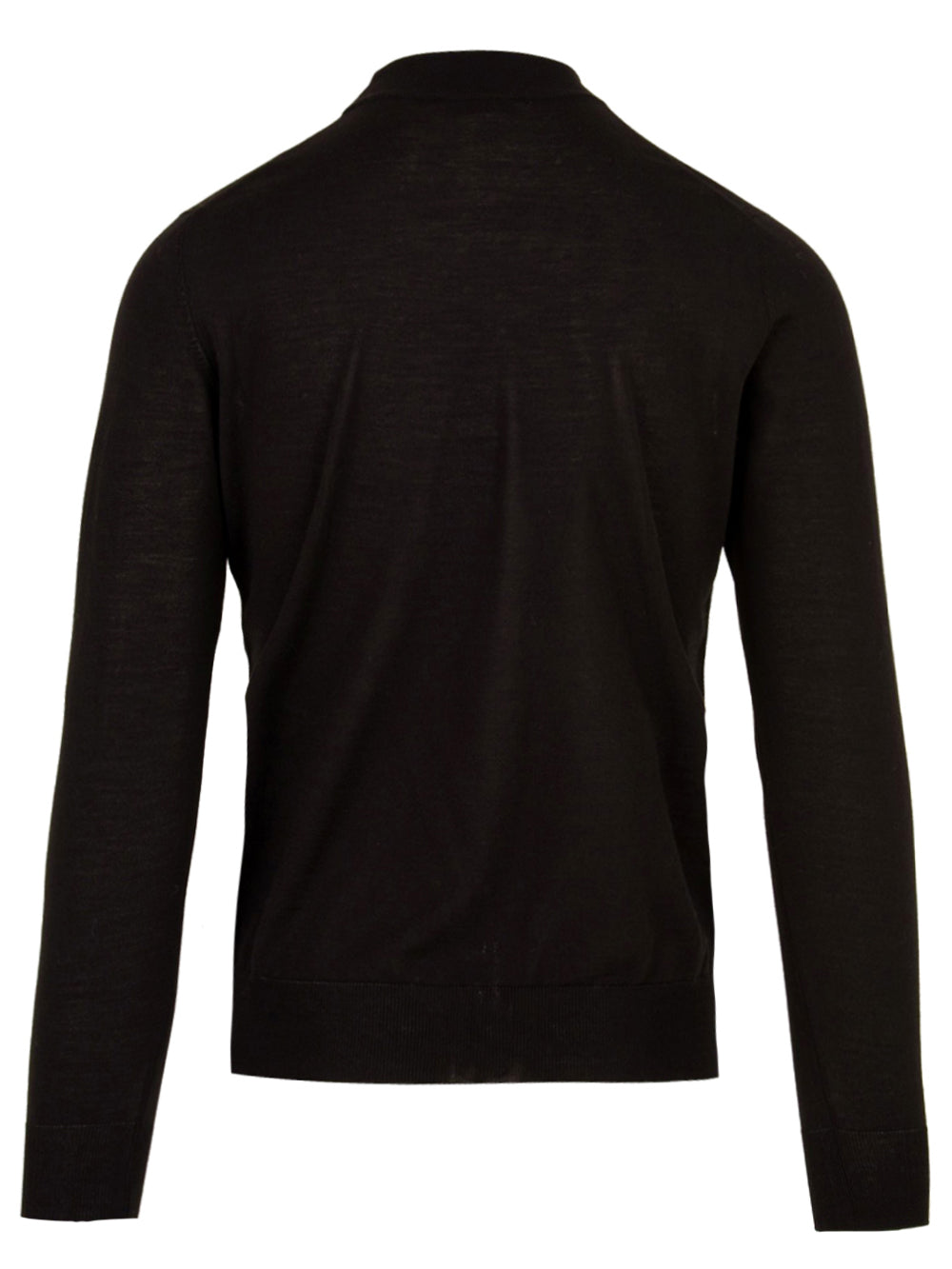 Elegant Black Merino Turtleneck Sweater