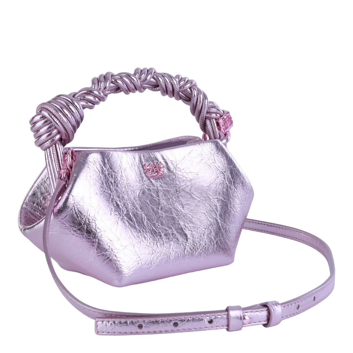 Geometric Handbag with Twisted Handle
