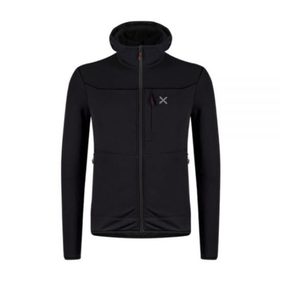 Fitted Black Casual Jacket With High Collar And Zippered Pocket