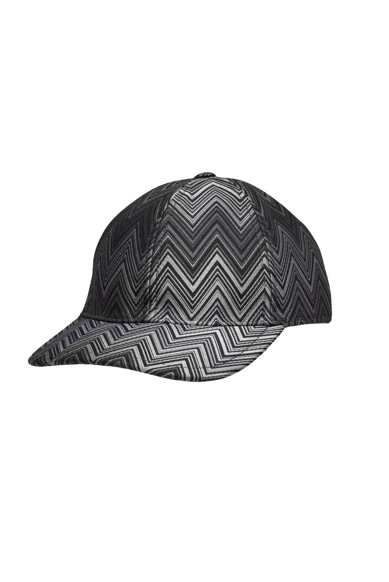 Zigzag Patterned Grey Hat