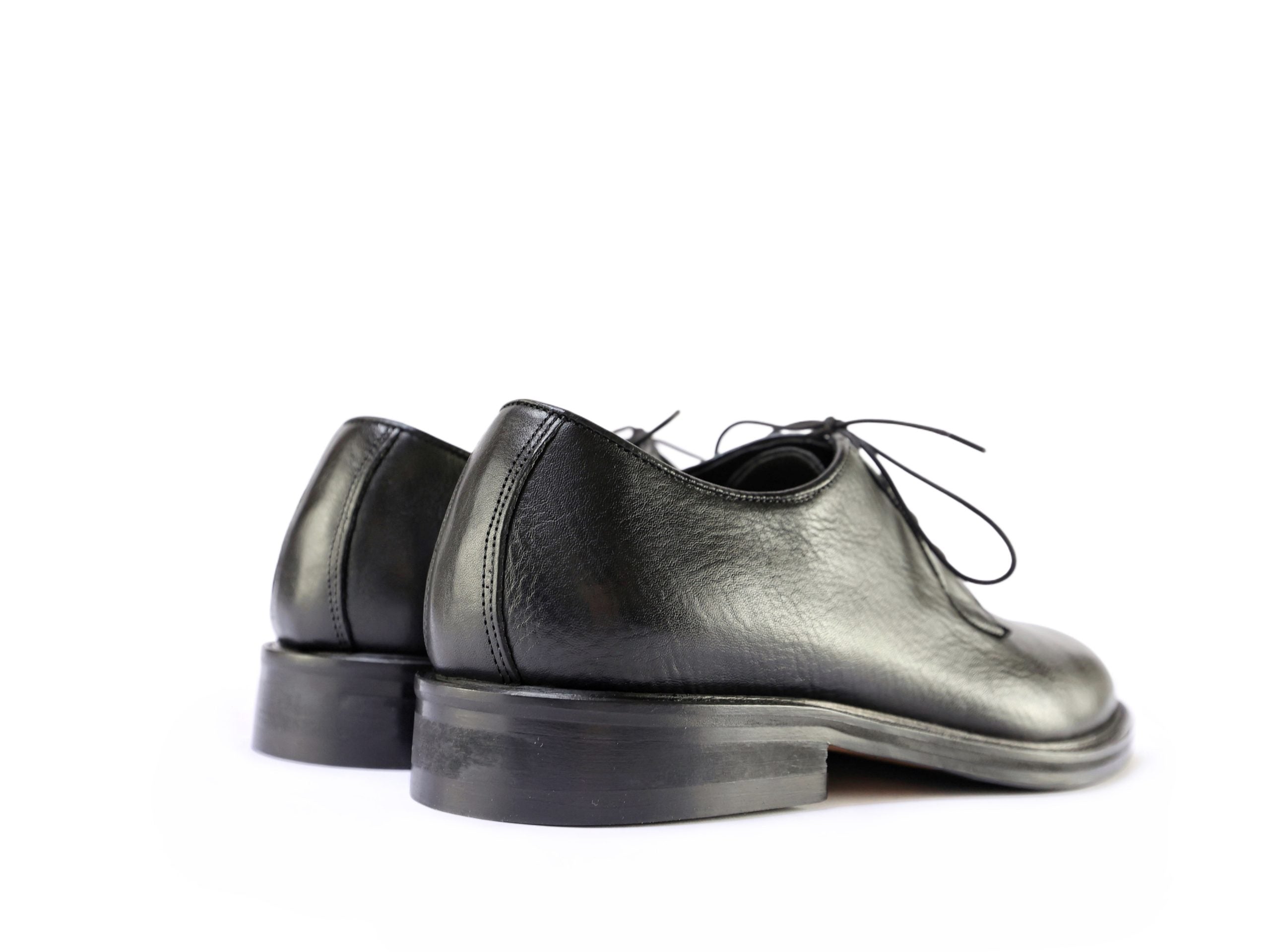 Derby Volpe Nero Lace-Up Shoes with Durable Sole