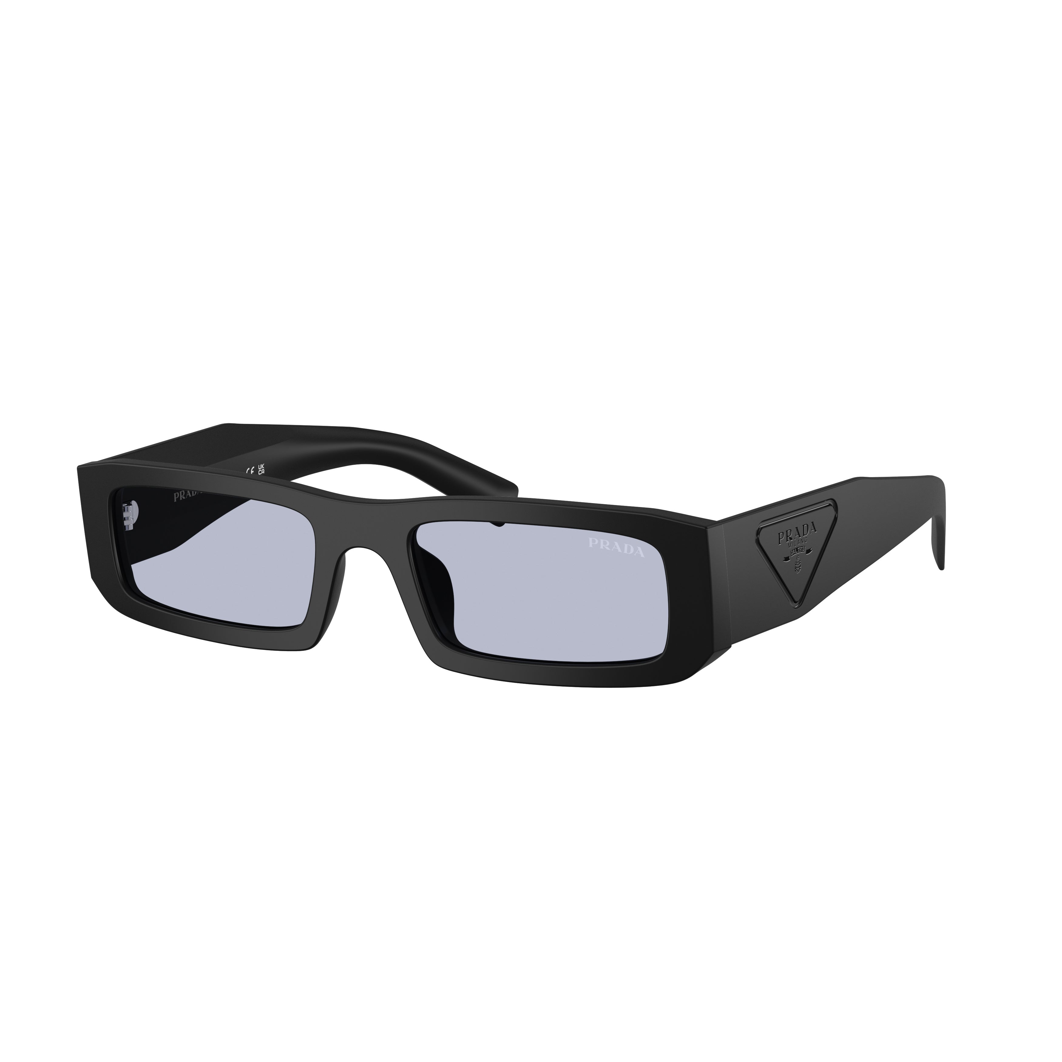 0pr D09sd Matte Black Rectangular Frame Sunglasses