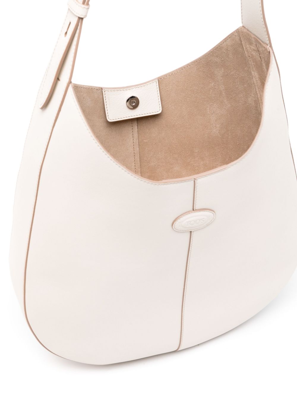 Crescent-Shaped White Bag