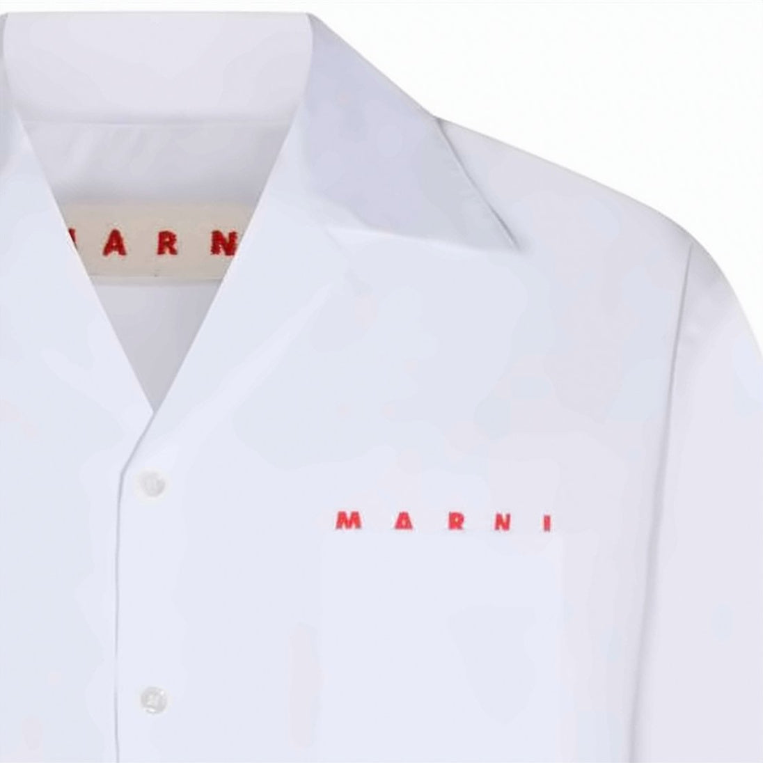 Short-Sleeved Cotton Shirt with Minimalist Design