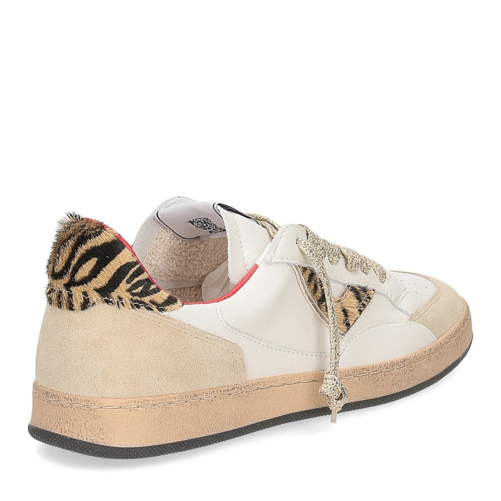 Low-Top Sneakers With Zebra Print Accent