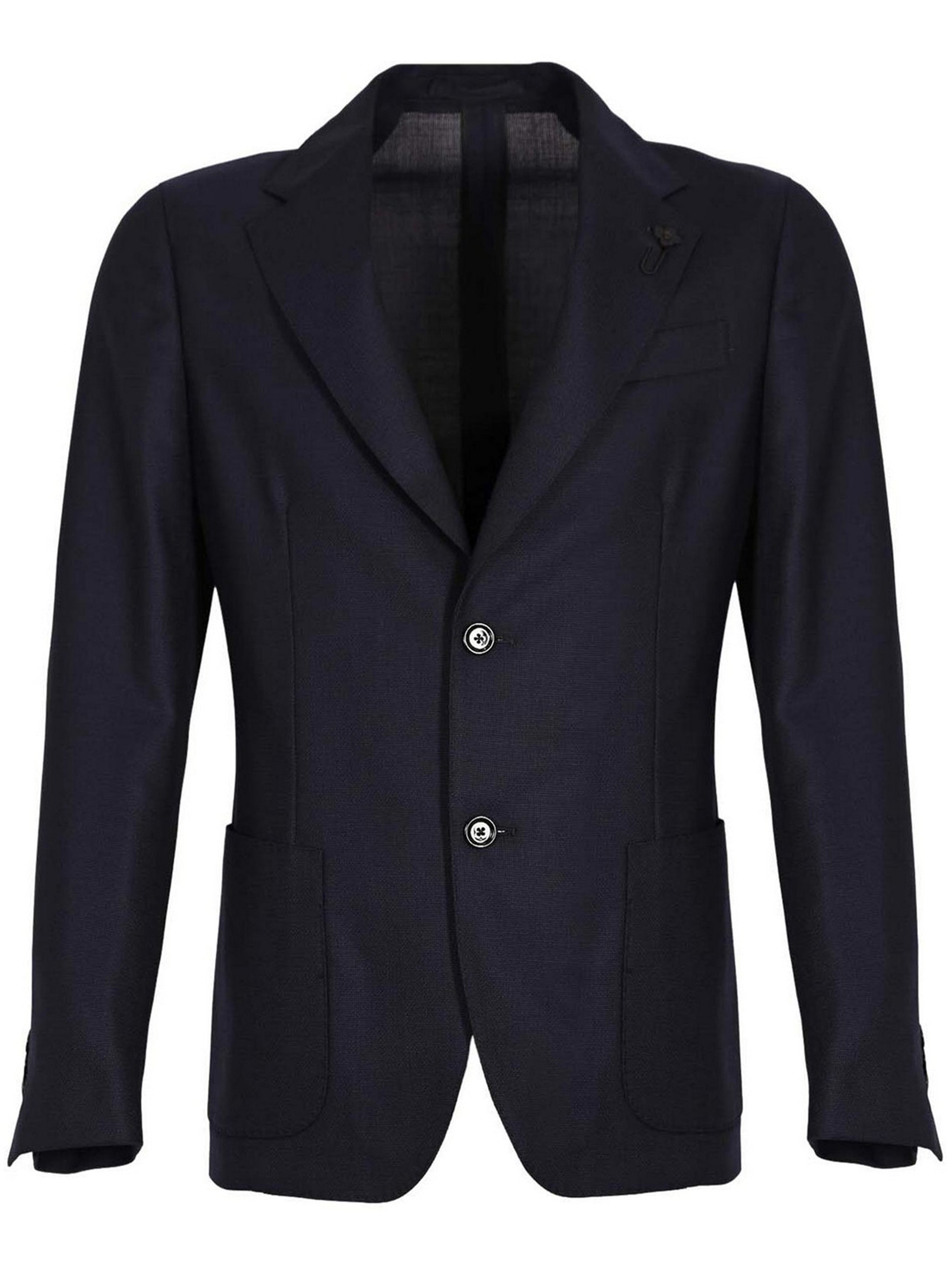 Black Roma Tailored Wool Blazer
