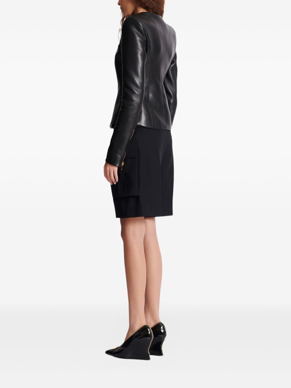 Fitted Black Leather Jacket
