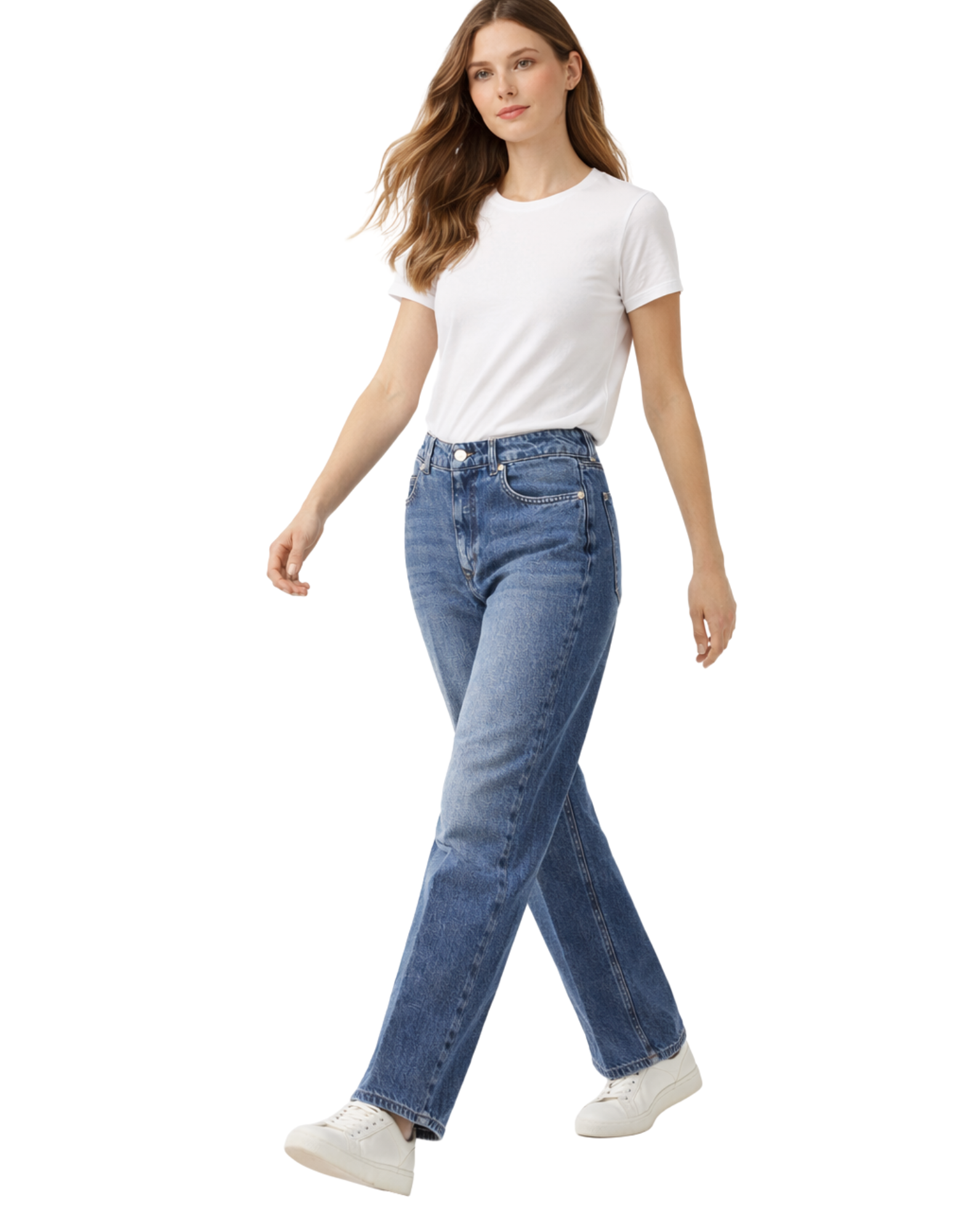 Franca Trumpet Pants With Vintage-Inspired Wash And Five-Pocket Design