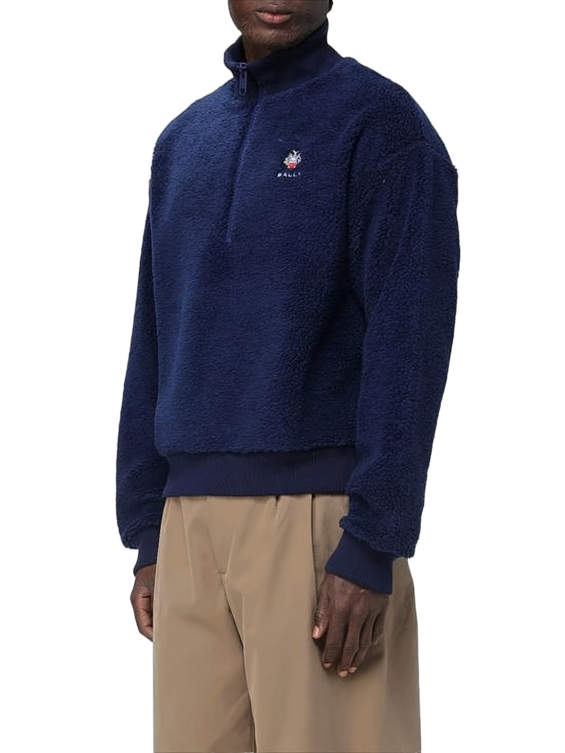 Plush-Textured High Turtleneck Pullover