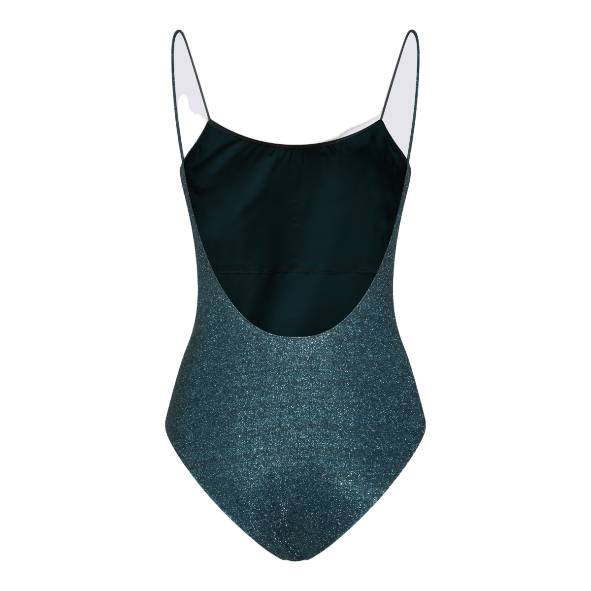 One-Piece Swimsuit with Glittery Fabric