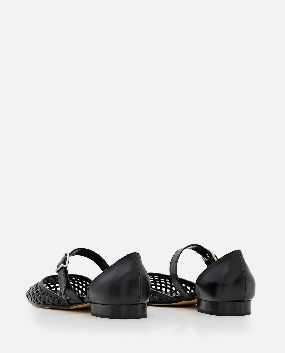 Perforated Net Ballerinas