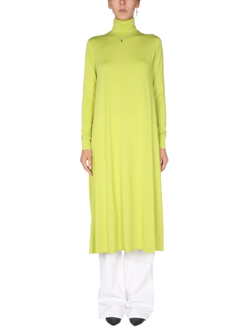High Neck Jersey Midi Dress