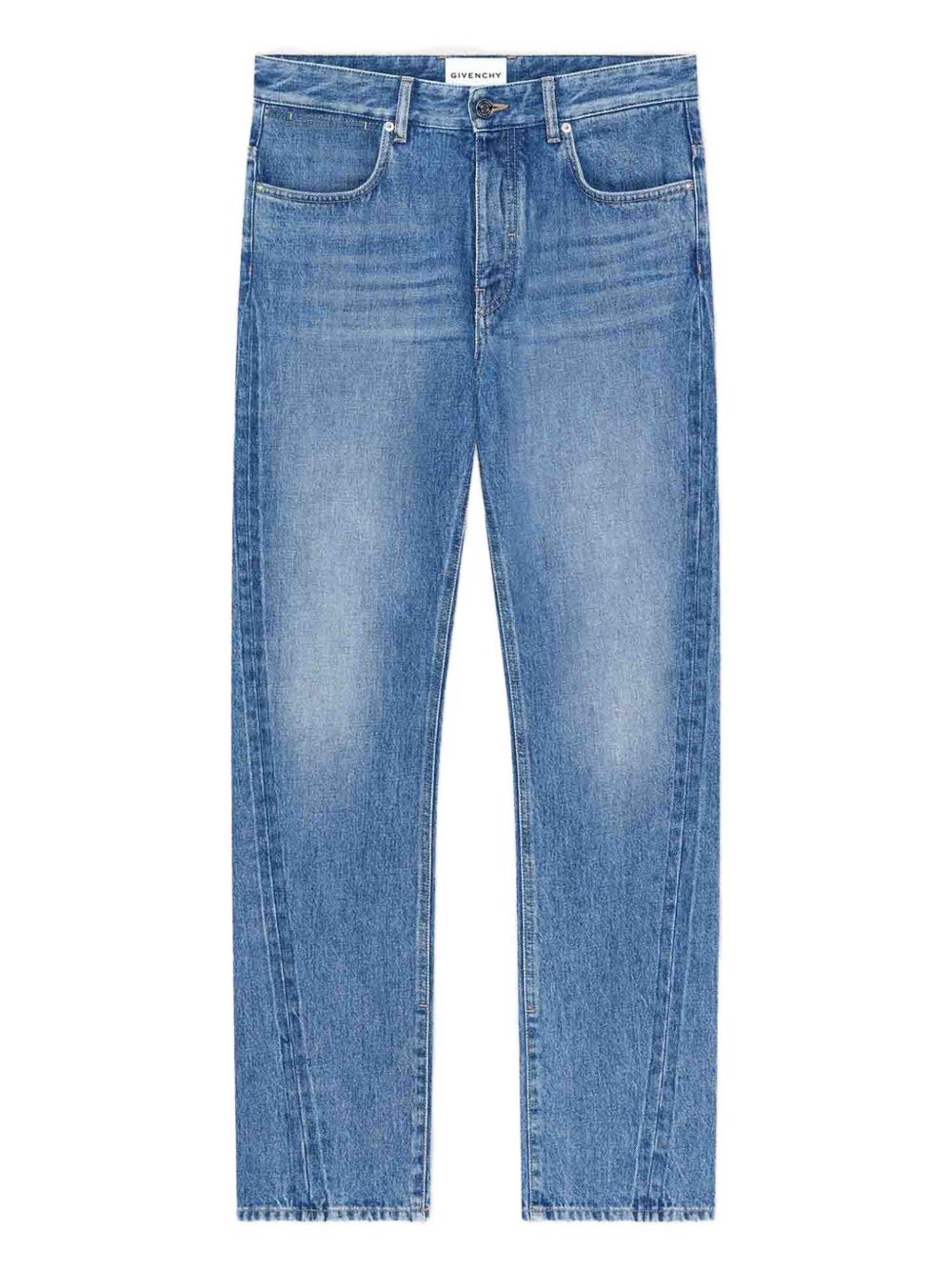Straight-Leg Denim Jeans With Subtle Fading